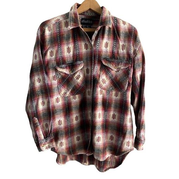 At Last & Co Southwest 100% Cotton Button Up Sz M‎ - Picture 1 of 8
